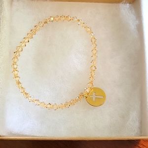 Crystal cross bracelet